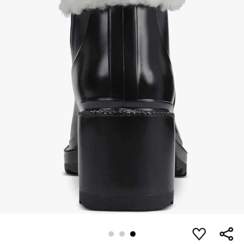 INC Womens Eadin Faux Fur Trim Cushioned Rain Boots NWOB 9